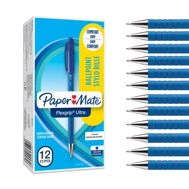 paper-mate-flexgrip-ultra-kugelschreiber-1-0-mm-blau-12er-box image 1