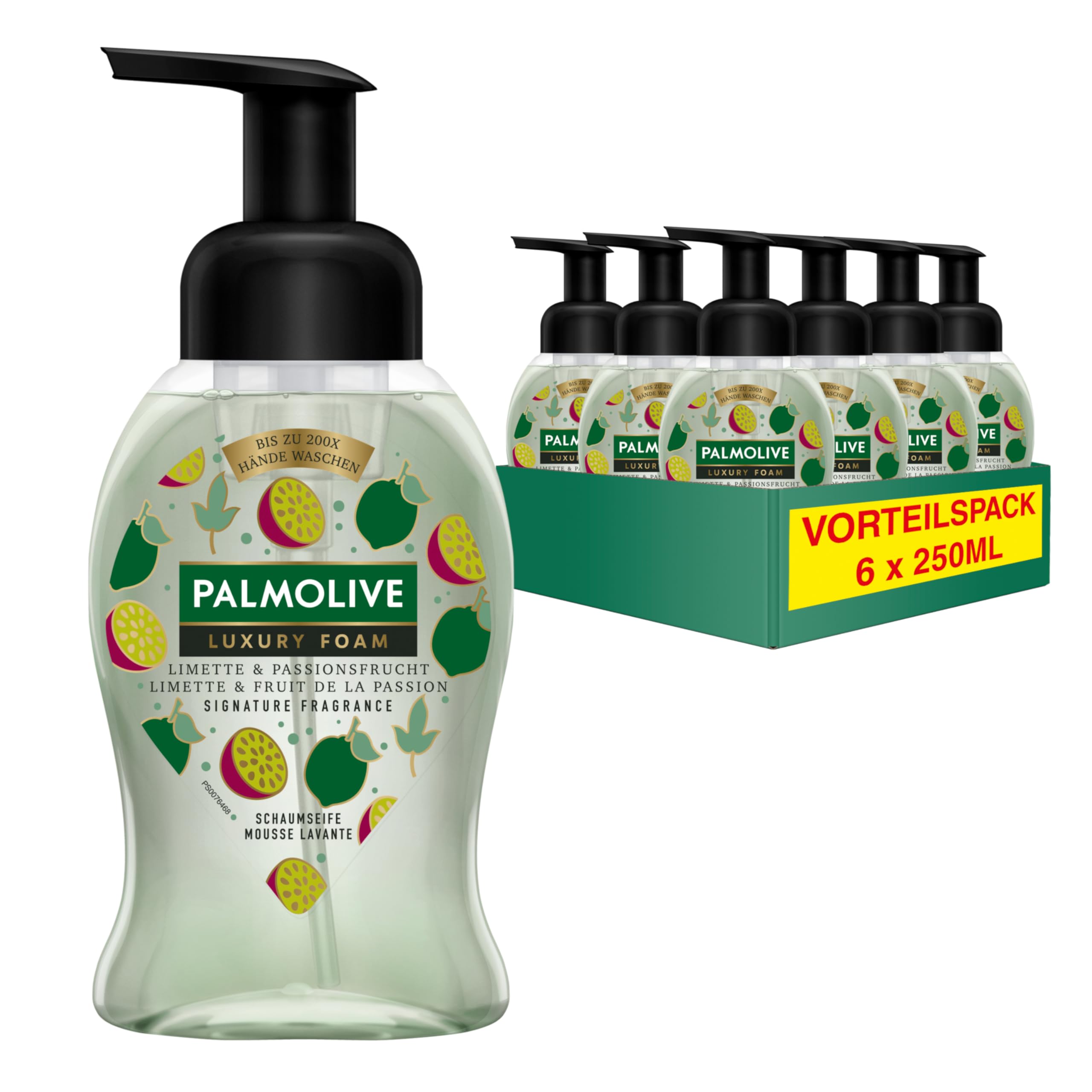 palmolive-luxury-foam-schaumseife-limette-passionsfrucht-6x-250-ml image 1