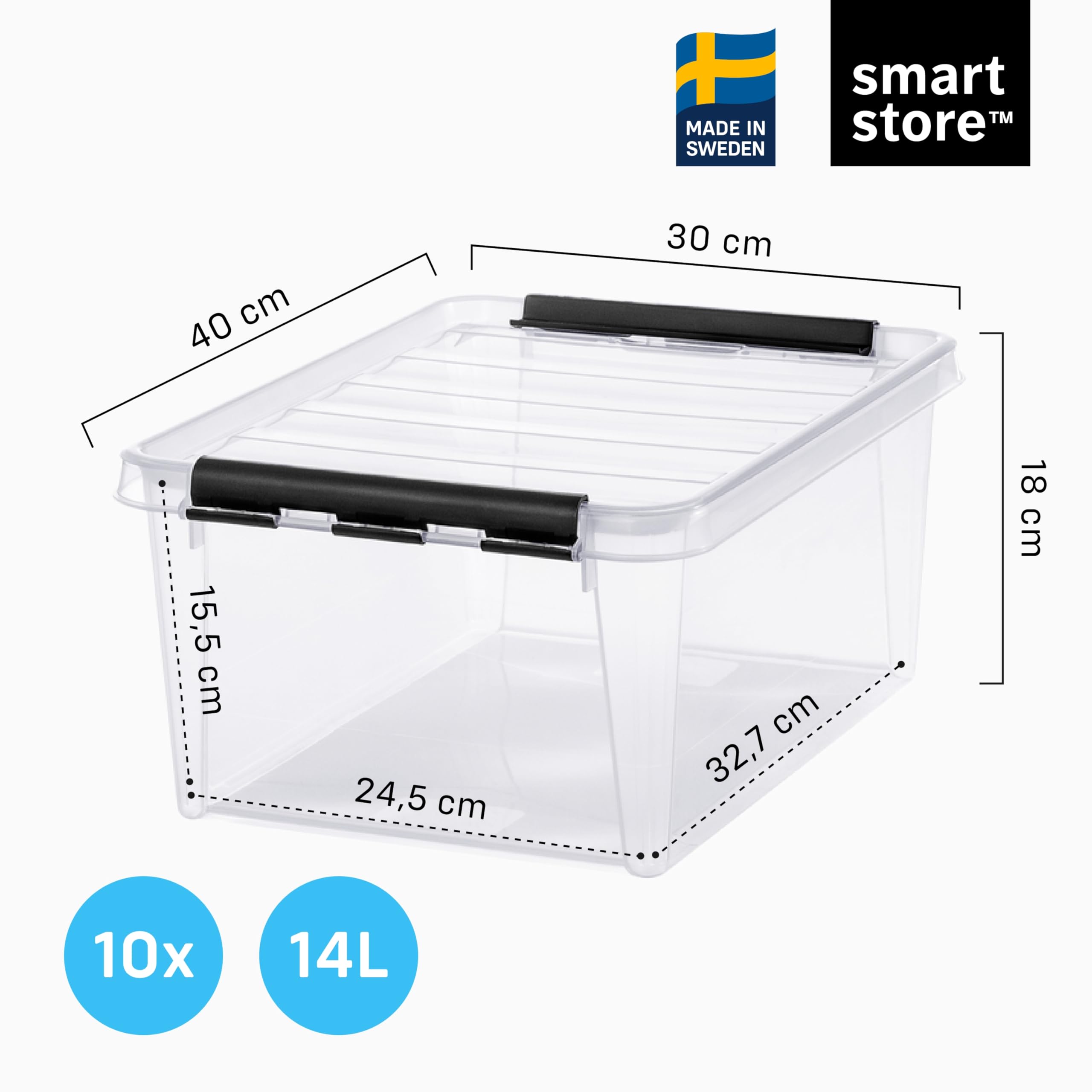 smartstore-classic-14l-aufbewahrungsbox-mit-deckel-10er-set-40x30x18cm image 2