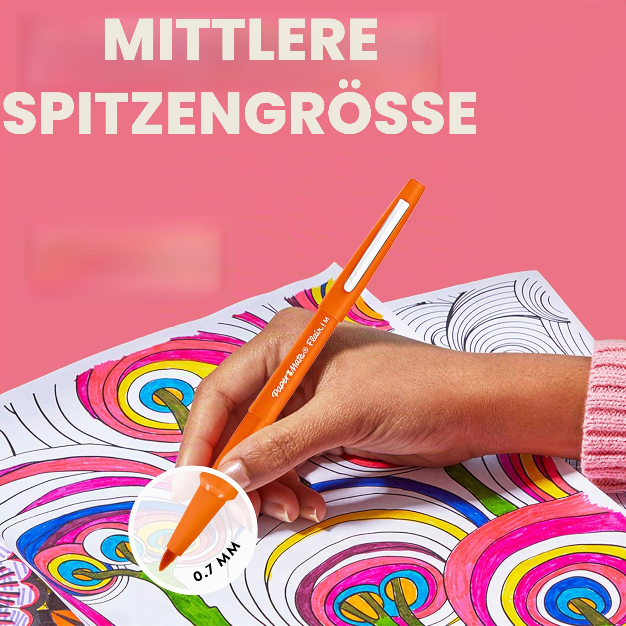 paper-mate-flair-filzstifte-mittlere-spitze-0-7-mm-16-farben image 7