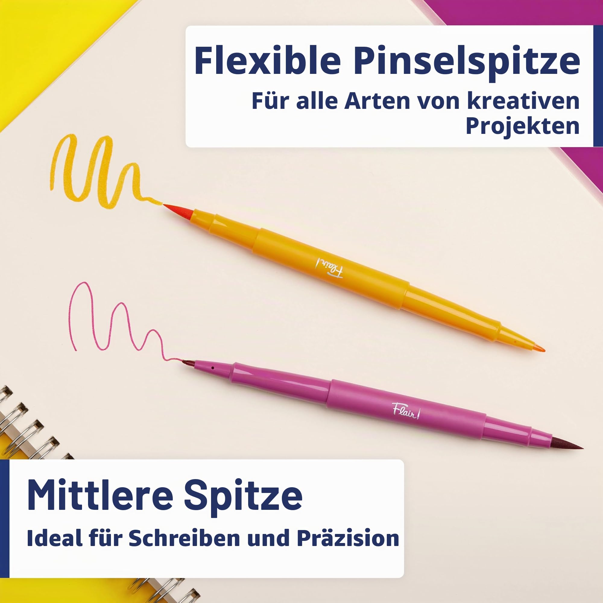 paper-mate-flair-doppelspitze-filzstifte-8-st-ck-mittlere-spitze-0-7-mm-und-brus image 2
