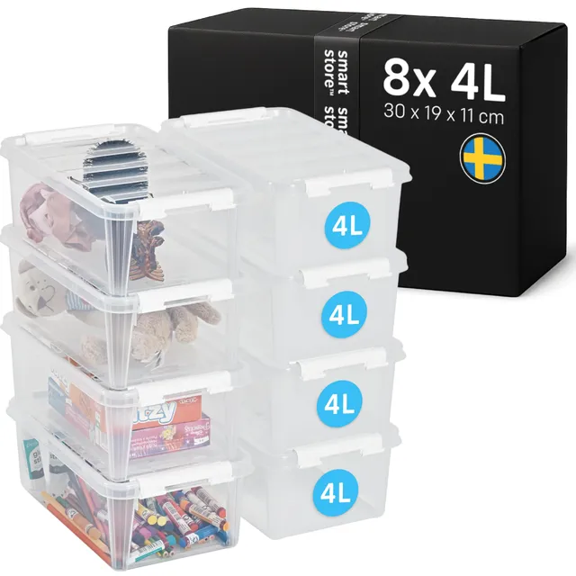 smartstore-classic-aufbewahrungsbox-4-l-8er-set-30x19x11-cm-wei image 1