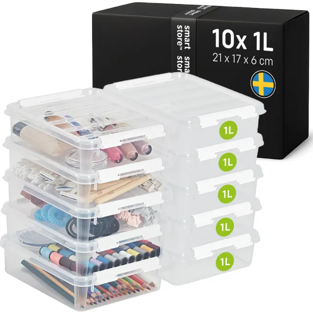 smartstore-classic-1l-aufbewahrungsbox-mit-deckel-21x17x6cm-10er-set image 1