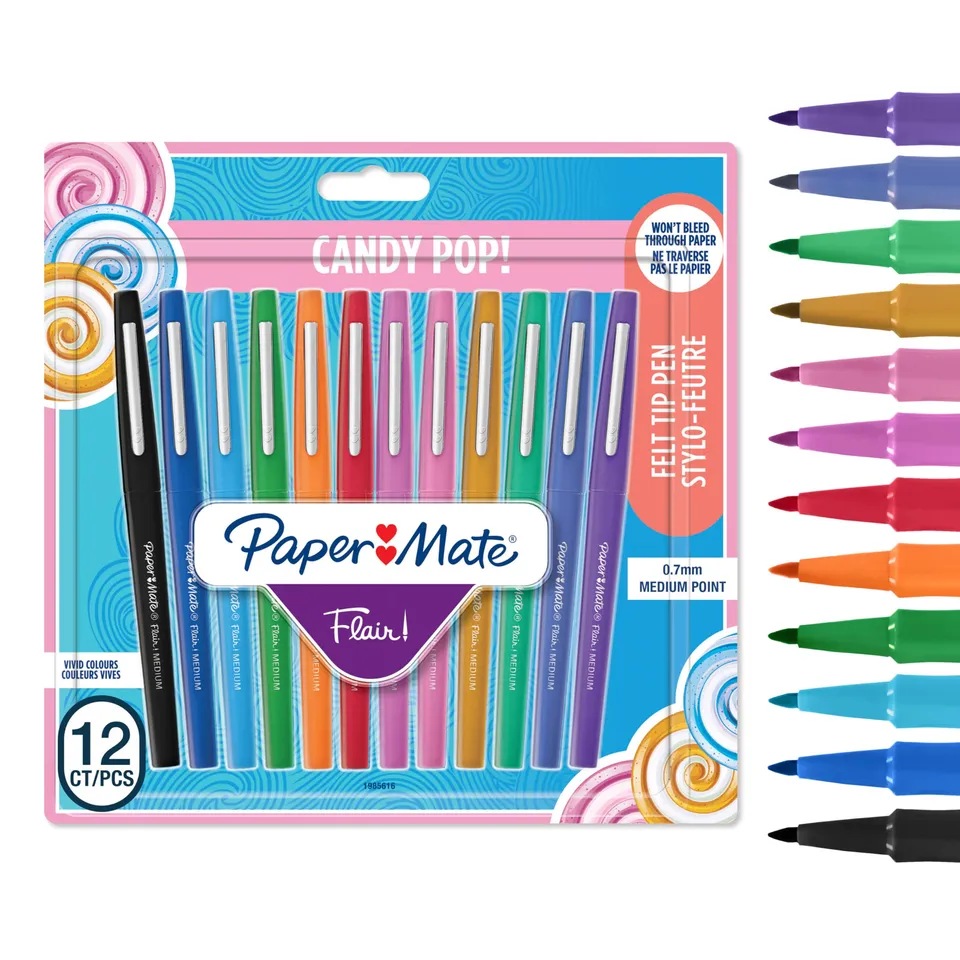 paper-mate-flair-filzstifte-candy-pop-0-7-mm-12-st-ck-marker image 1