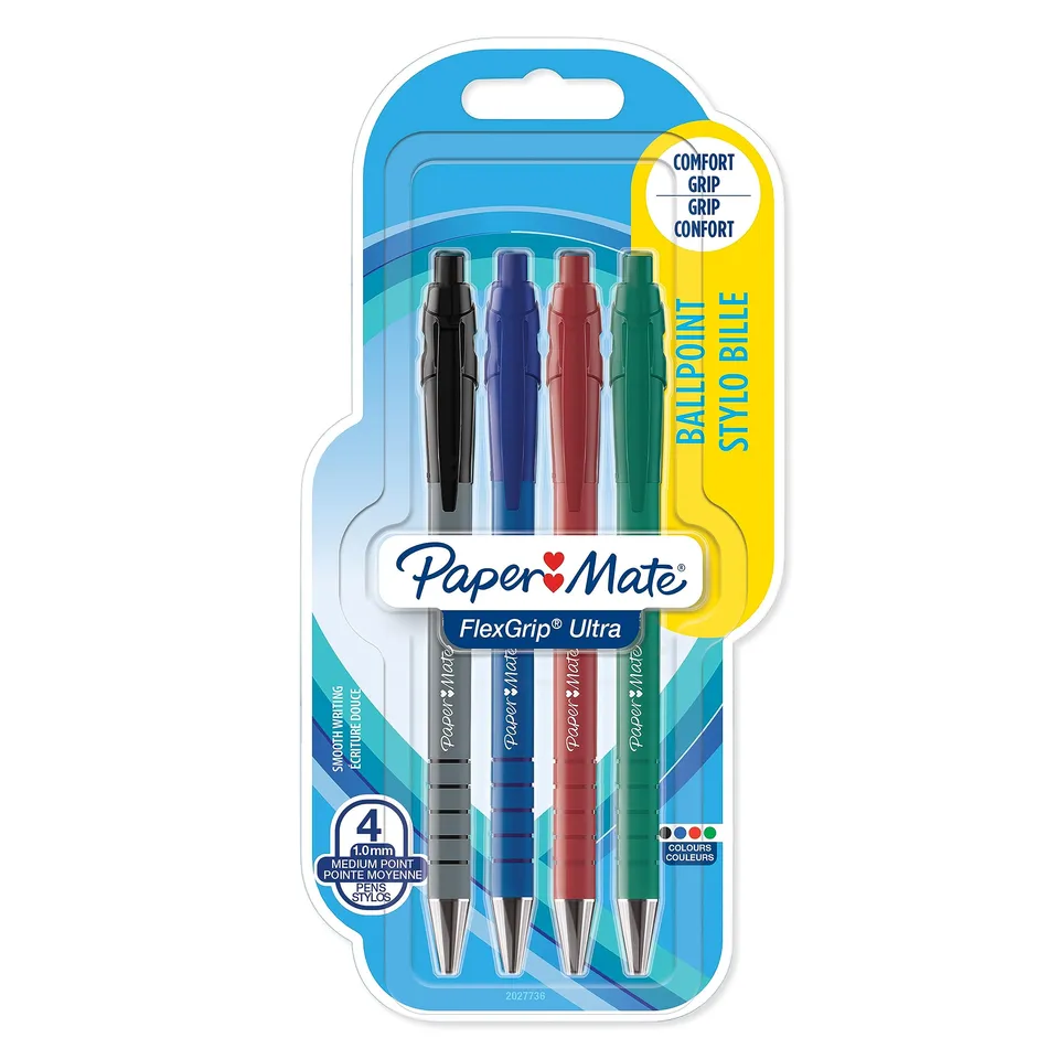 paper-mate-flexgrip-ultra-druckkugelschreiber-1-0-mm-4er-pack image 1