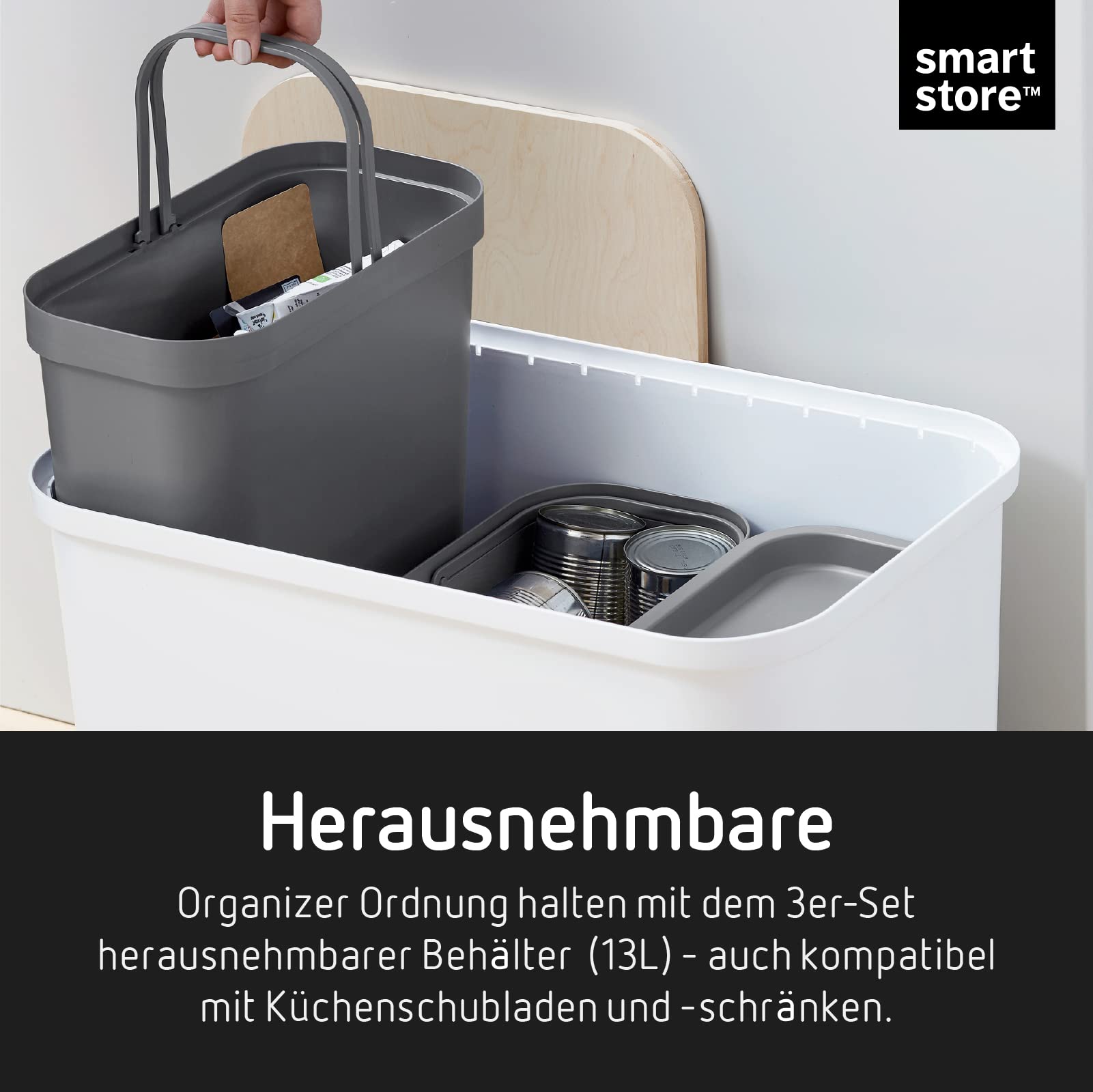 smartstore-collect-recycling-m-lleimer-76-l-mit-holzdeckel-und-3x13-l-eins-tzen image 4