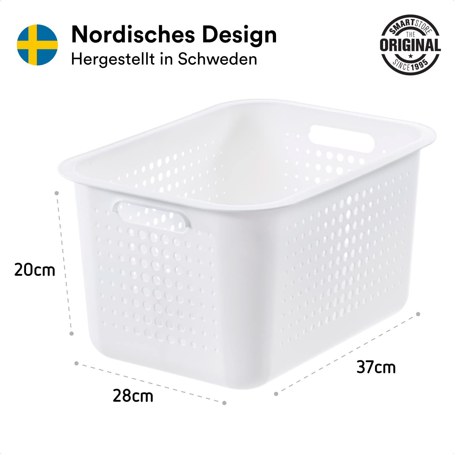 smartstore-medium-aufbewahrungskorb-13l-recycelt-wei-37x28x20-cm image 3