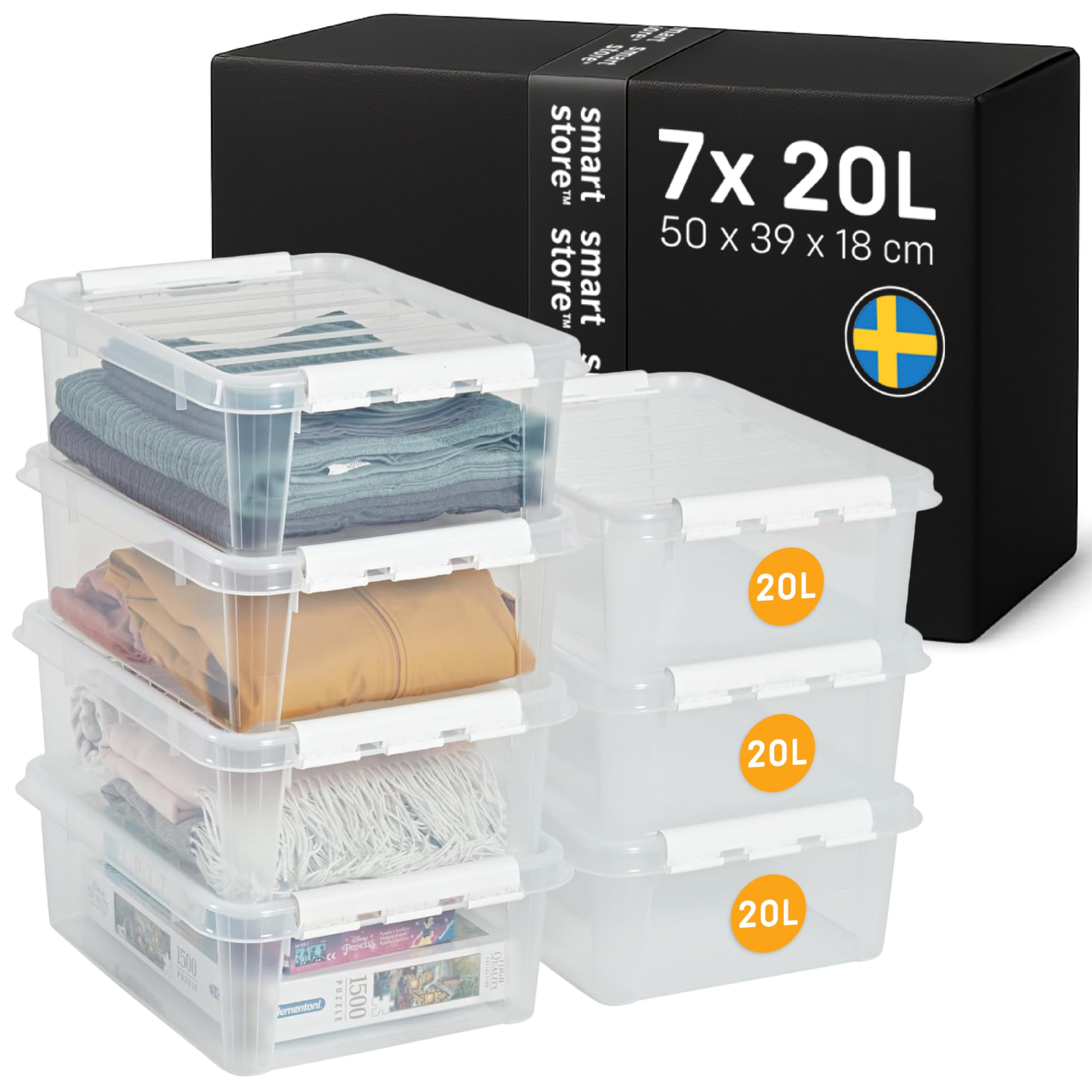 smartstore-classic-20-l-aufbewahrungsbox-7er-set-transparent-50x39x18-cm image 1