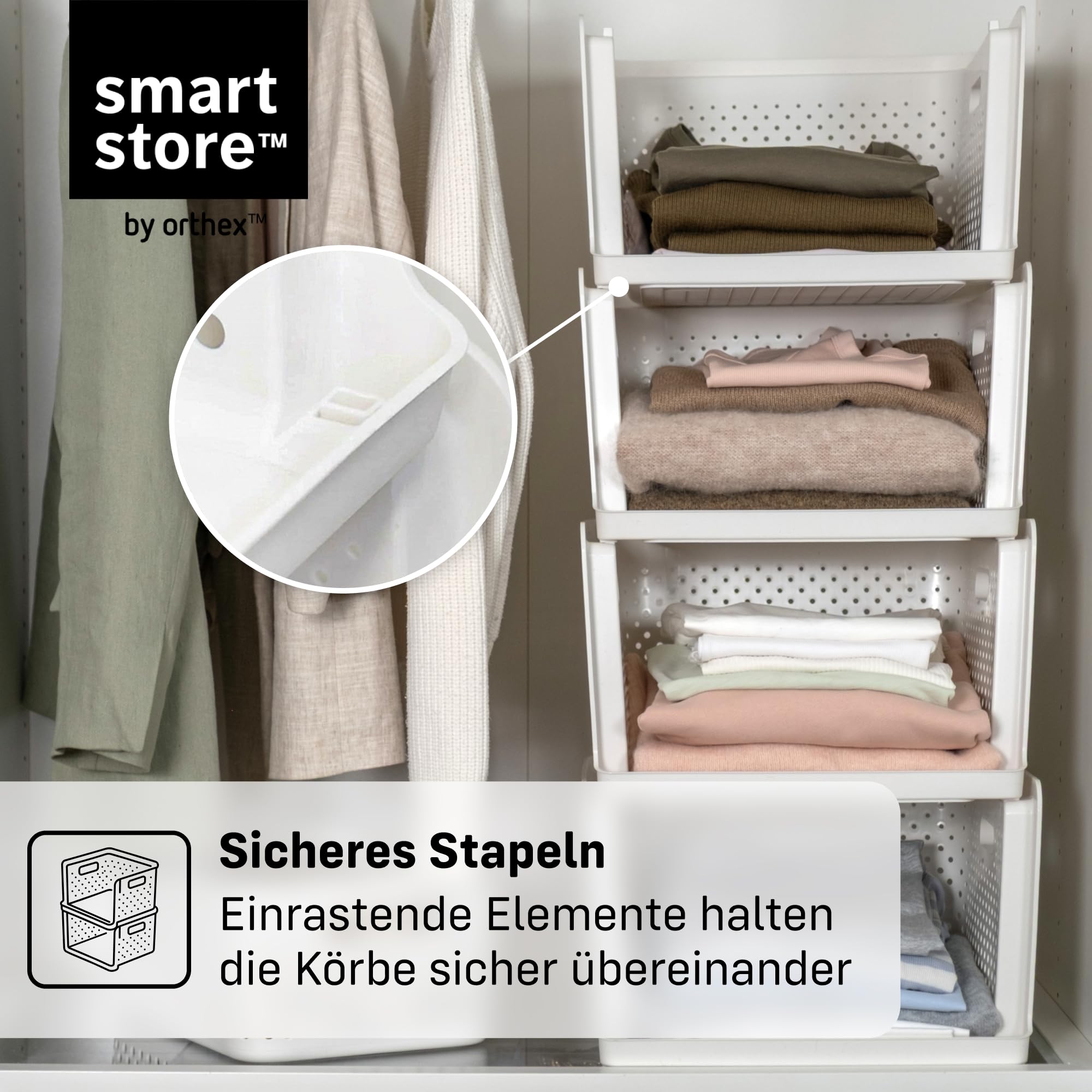 smartstore-essence-stack-kleiderschrank-organizer-18l-4er-set-off-white image 8