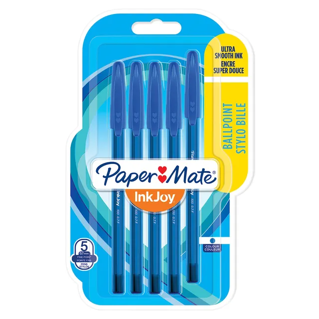 papermate-inkjoy-100st-kugelschreiber-0-7-mm-blau-5-st-ck image 1