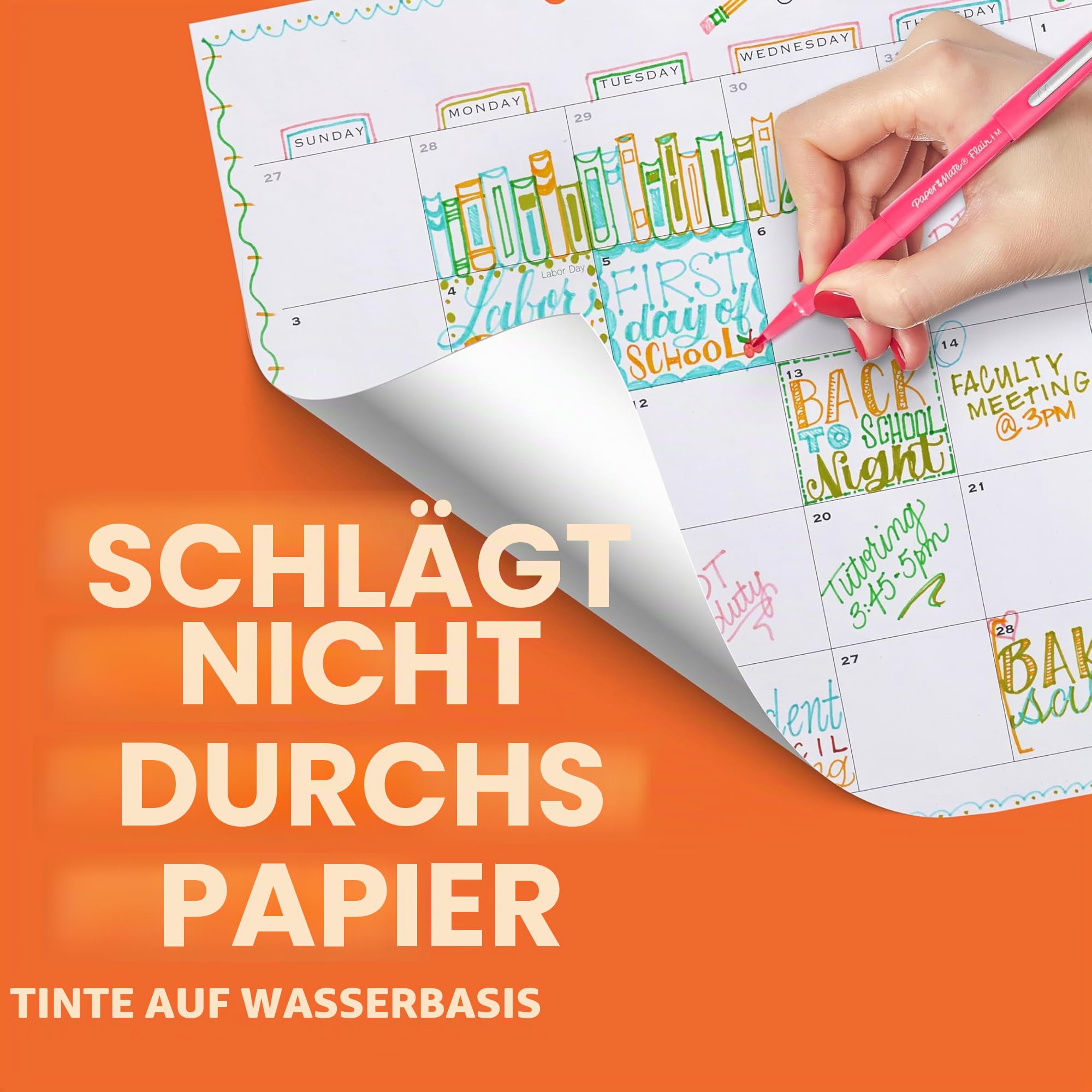 paper-mate-flair-filzstifte-mittlere-spitze-0-7-mm-16-farben image 2