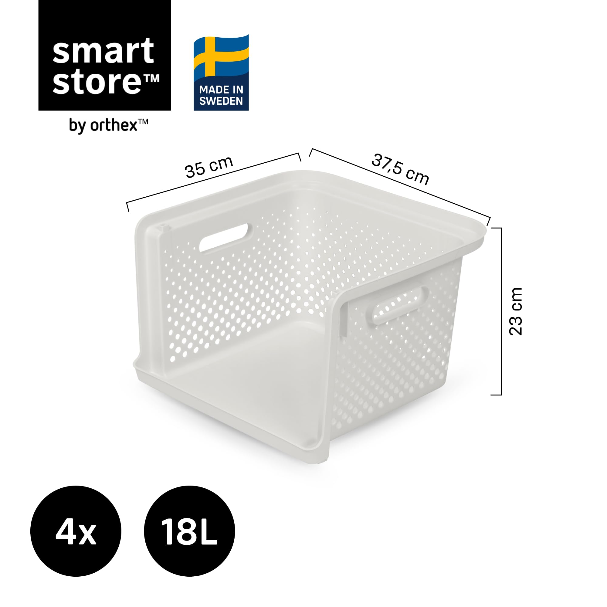 smartstore-essence-stack-kleiderschrank-organizer-18l-4er-set-off-white image 2