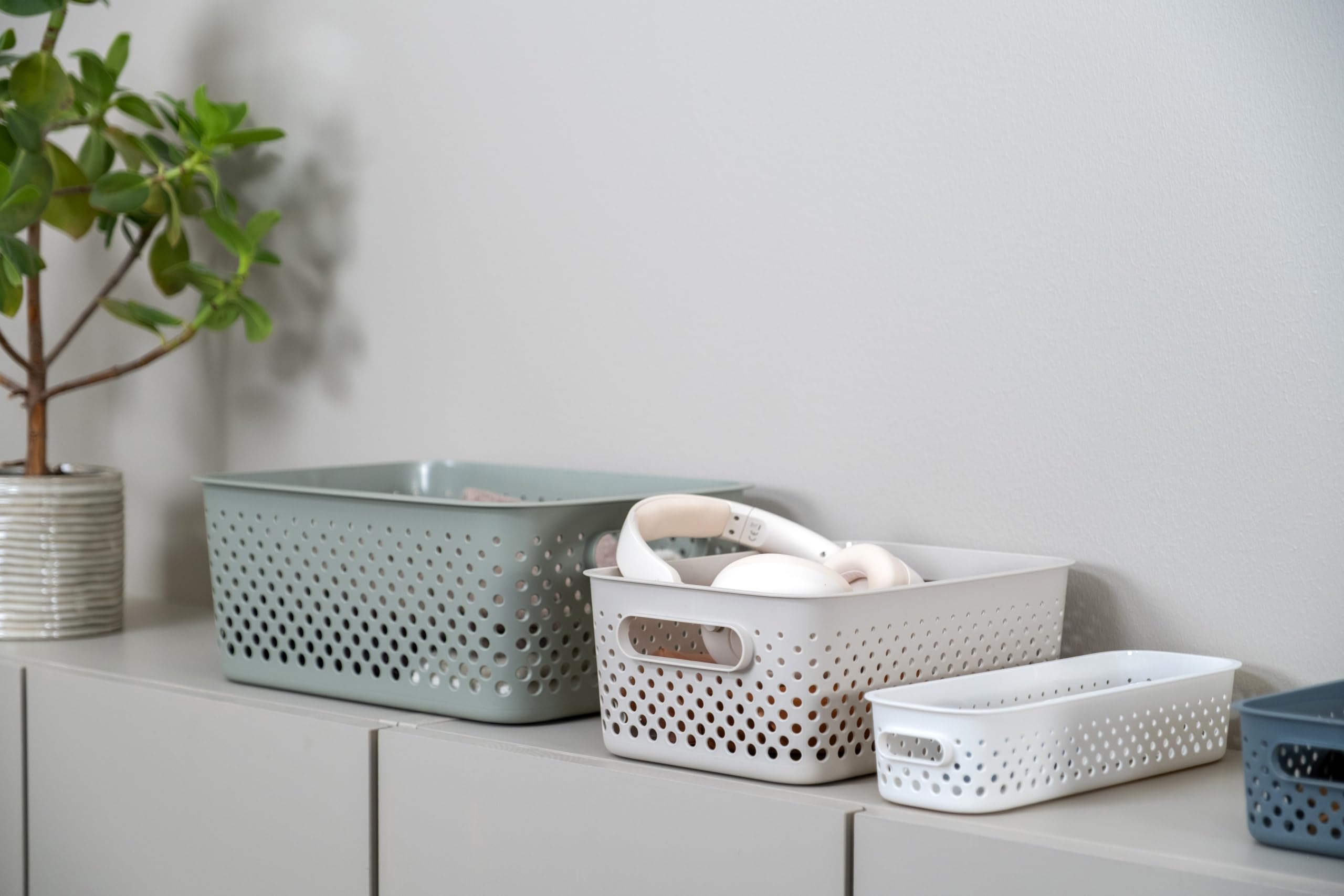 smartstore-essence-aufbewahrungskorb-11-4l-gr-n-6er-set-mit-griffen-36-5x27x15cm image 6