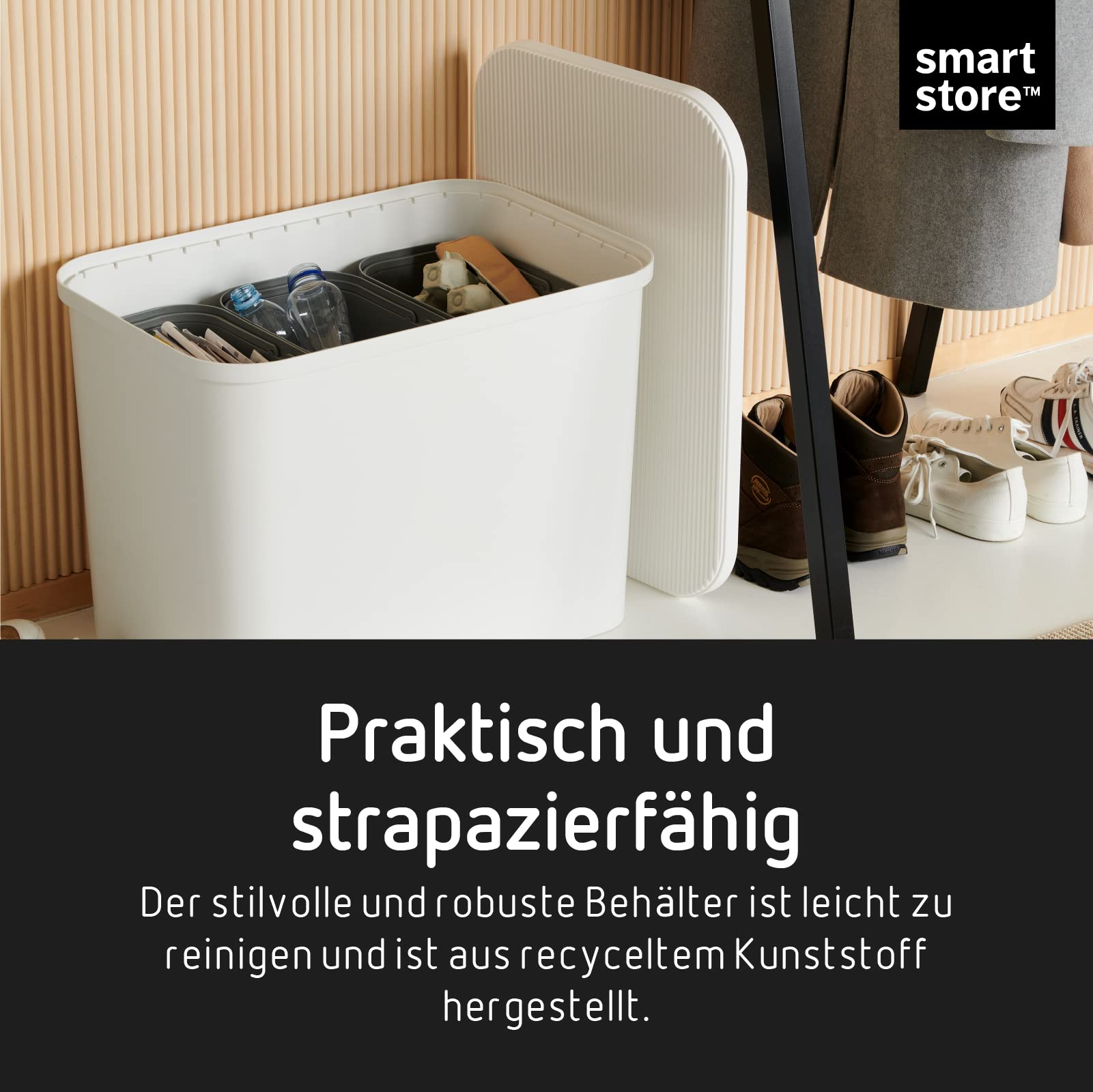 smartstore-collect-recycling-m-lleimer-76-l-mit-holzdeckel-und-3x13-l-eins-tzen image 5