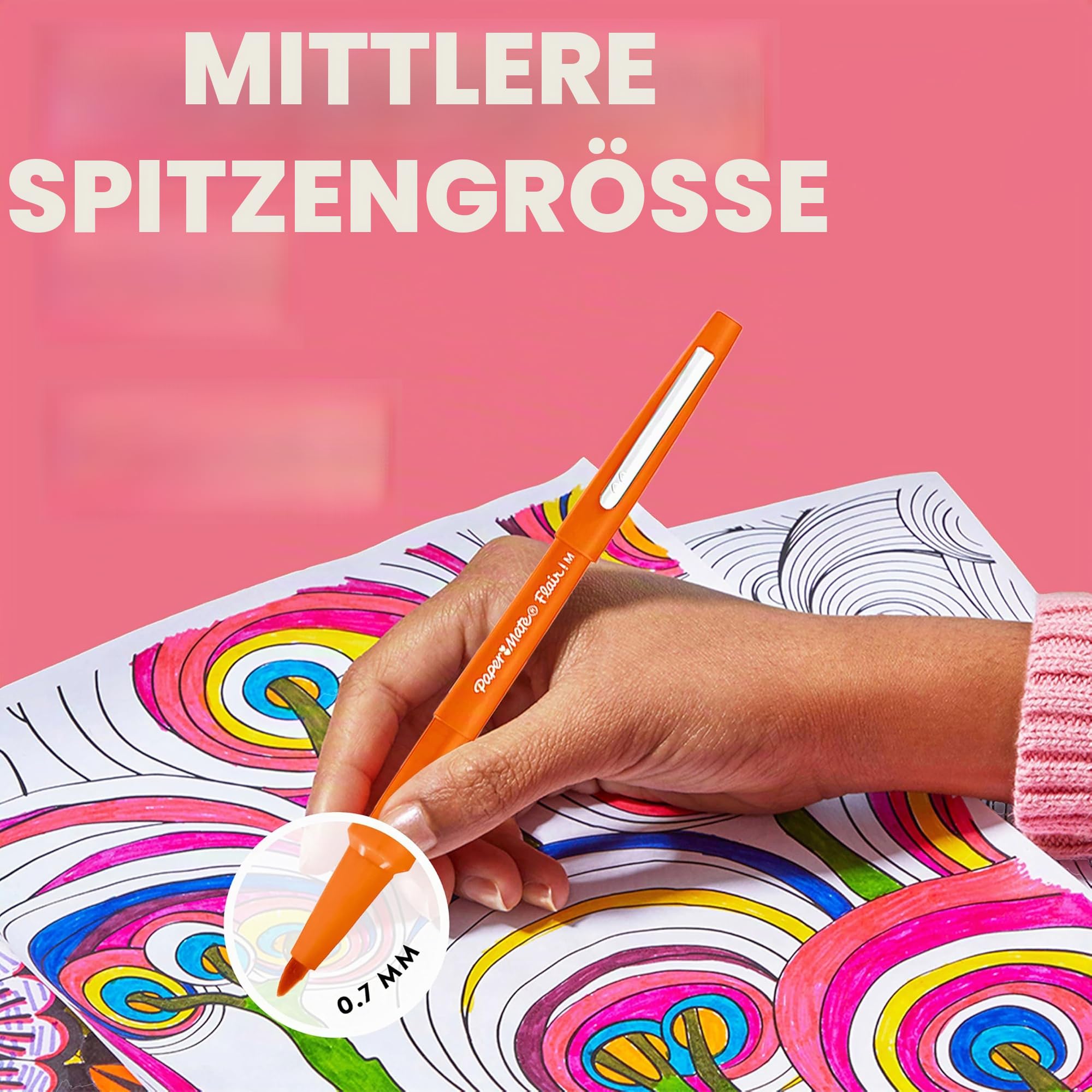 paper-mate-flair-filzstifte-0-7-mm-schwarz-36-st-ck image 7