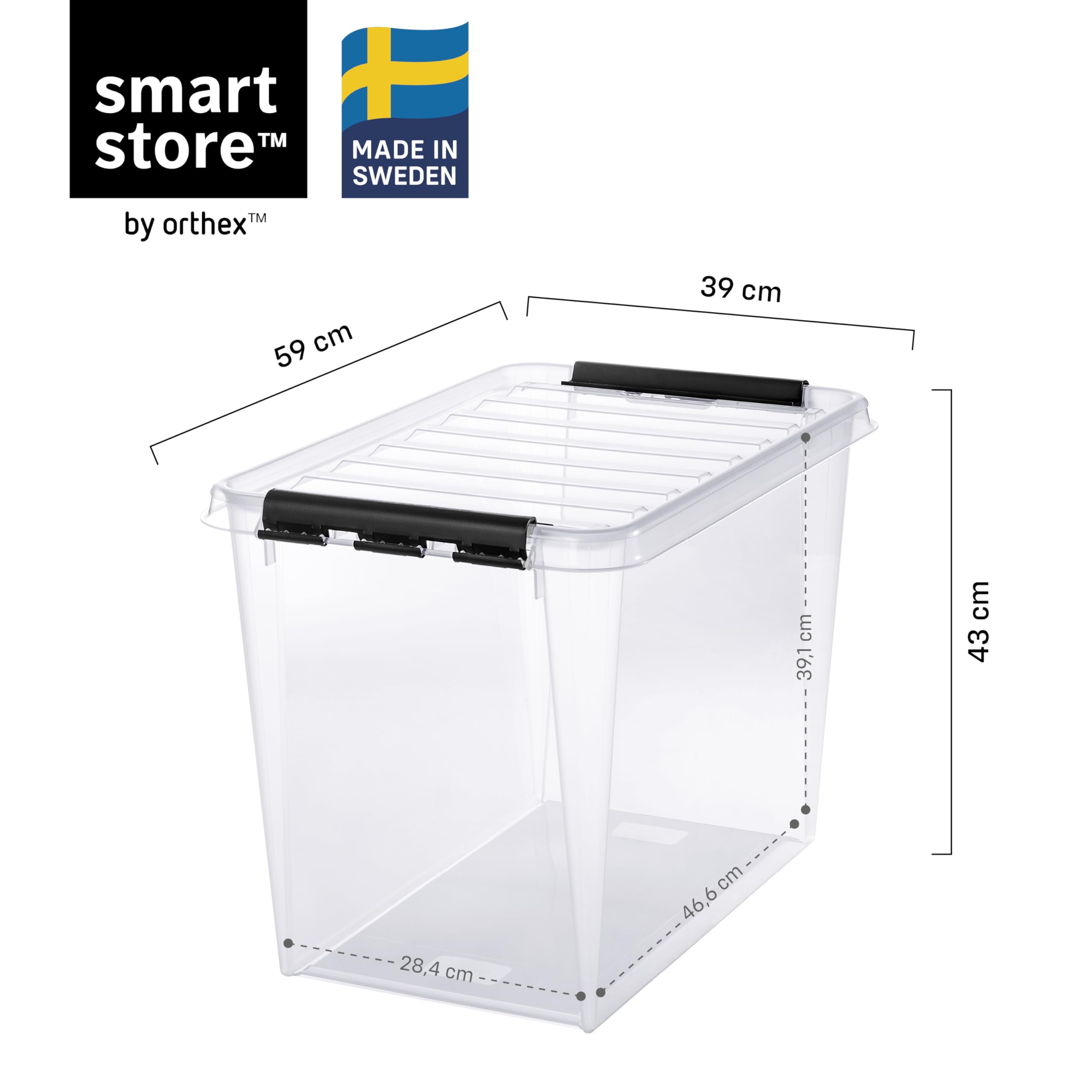 smartstore-classic-aufbewahrungsbox-66-l-transparent-4er-pack-59x39x43-cm image 2