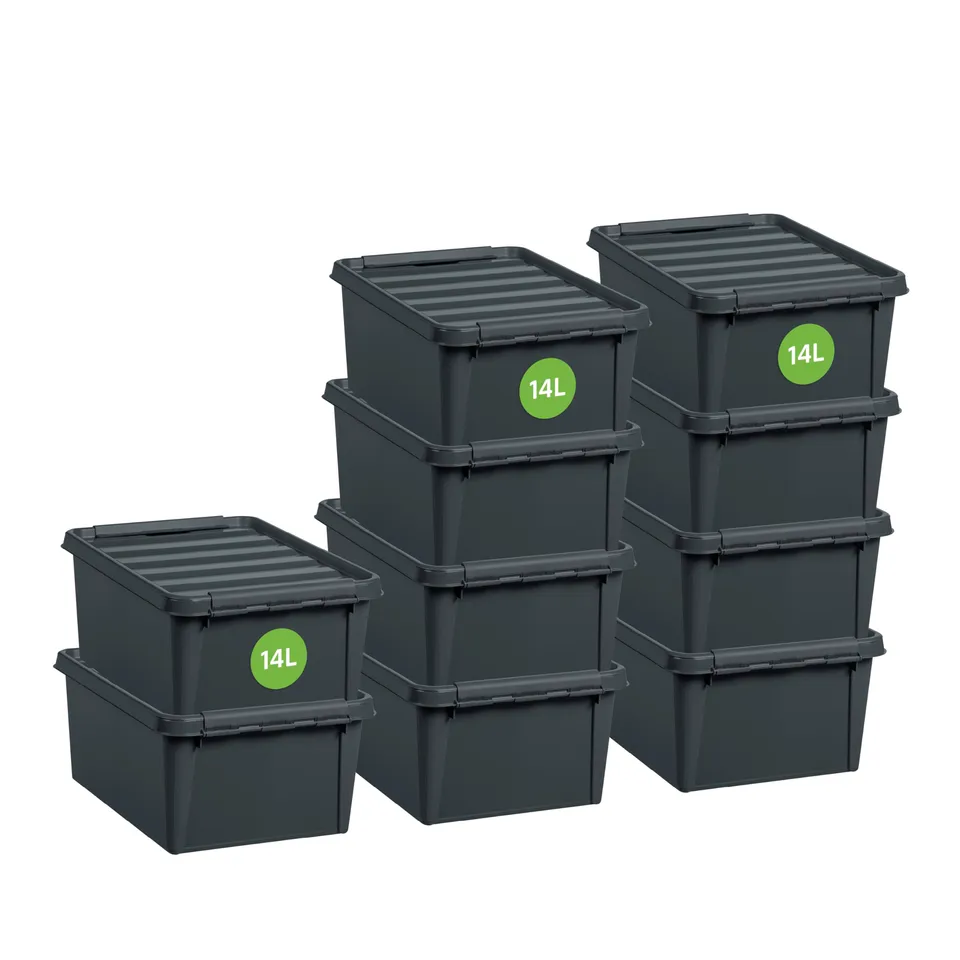 smartstore-recycled-14-l-aufbewahrungsboxen-10-teilig-taupe image 1