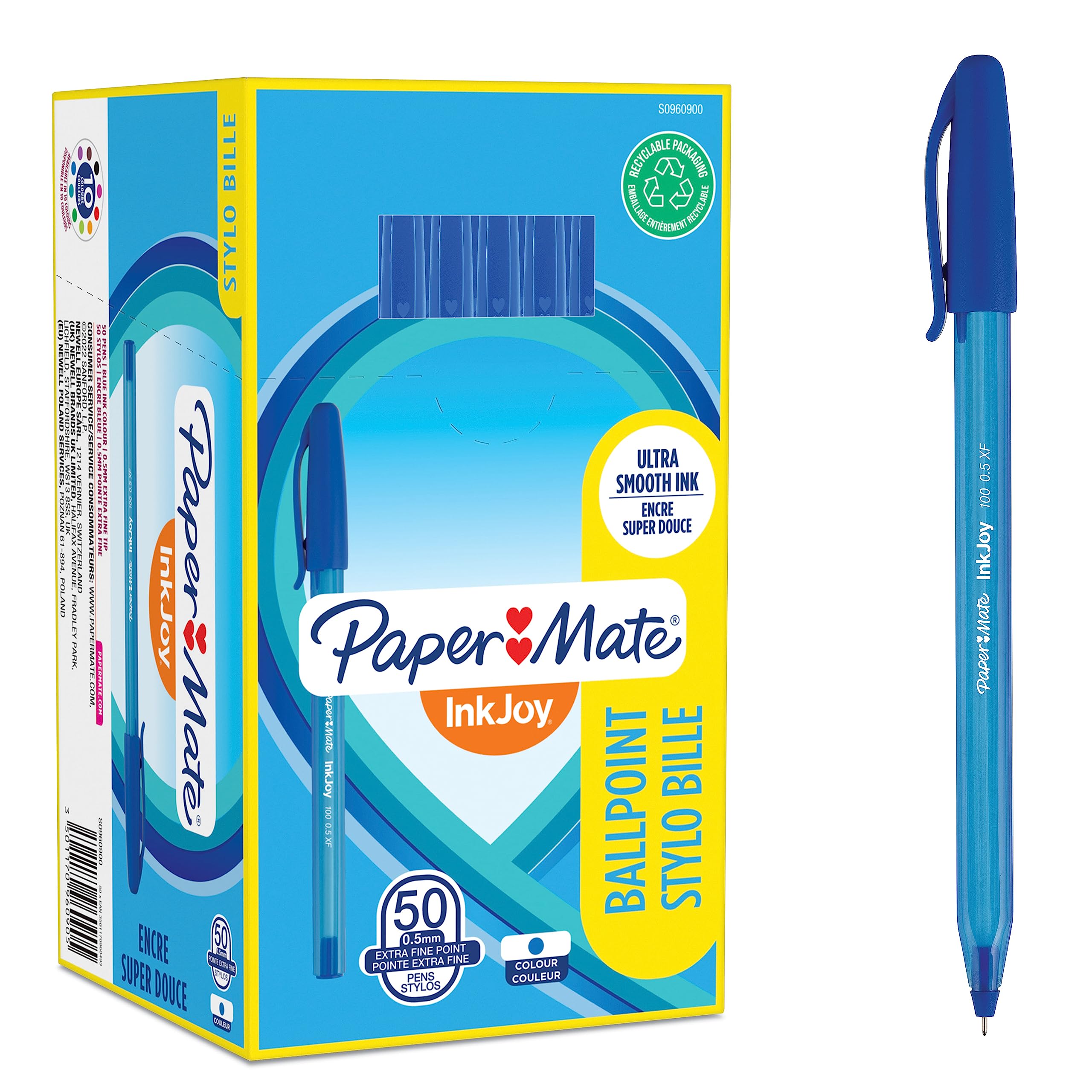 paper-mate-inkjoy-100st-kugelschreiber-0-5-mm-blau-50-st-ck image 1