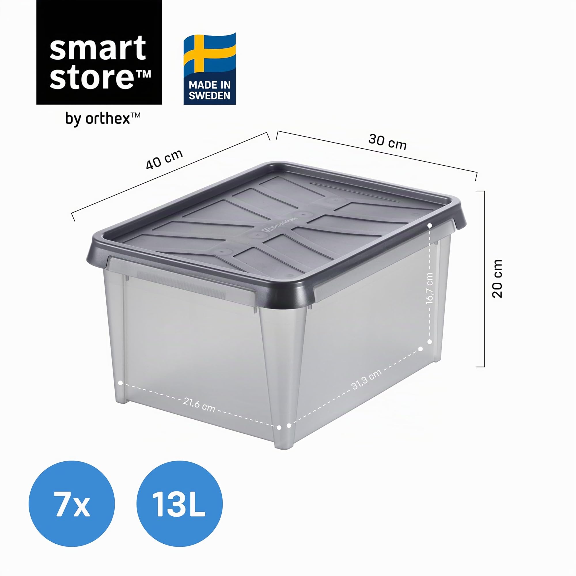 smartstore-pro-aufbewahrungsbox-mit-deckel-13l-7er-set-40x30x20cm-ip64 image 3