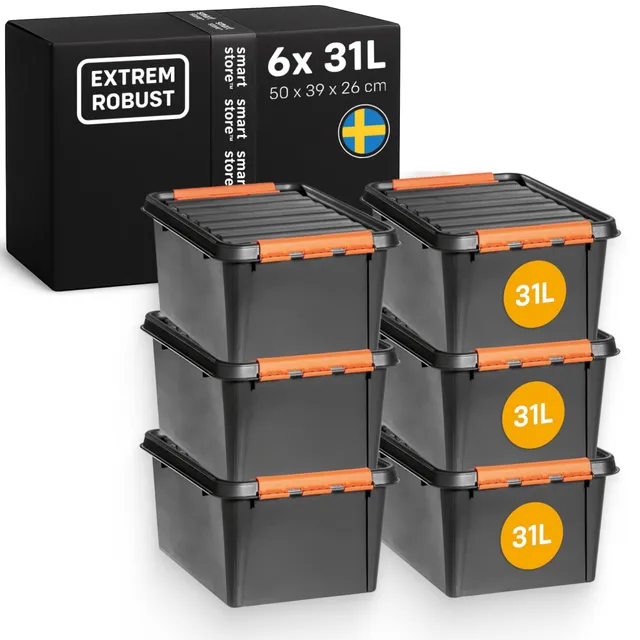 smartstore-pro-aufbewahrungsbox-mit-deckel-31-l-6er-set-50x39x26-cm image 1
