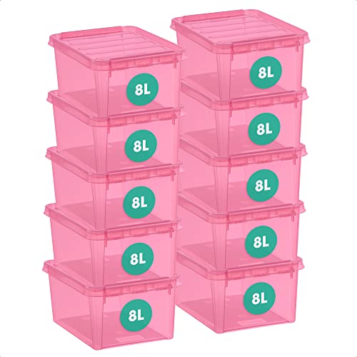 smartstore-colour-10-aufbewahrungsbox-10-teilig-rosa-34x25x16-cm image 7