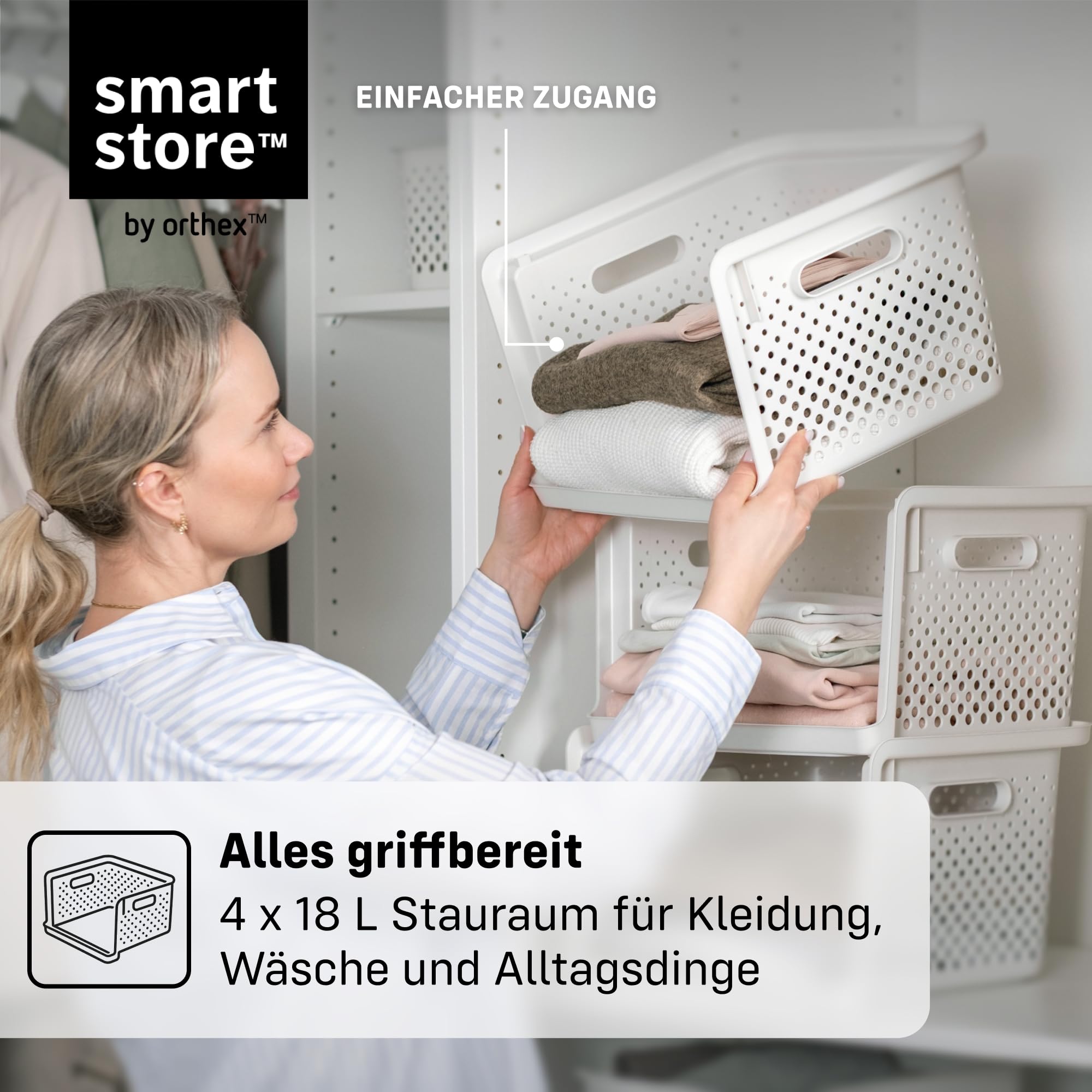 smartstore-essence-stack-kleiderschrank-organizer-18l-4er-set-off-white image 4