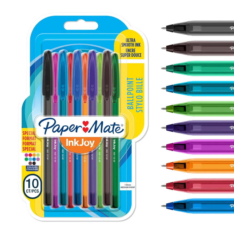 paper-mate-inkjoy-100-kugelschreiber-1-0-mm-10-st-ck-gemischte-sonderfarben image 1