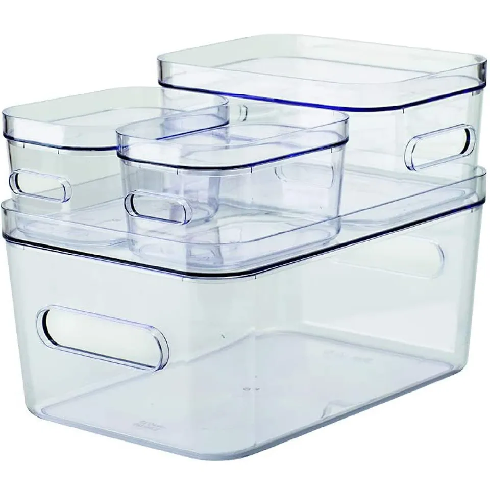 smartstore-compact-clear-4er-set-aufbewahrungsbox-mit-deckel-1x-m-1x-s-2x-xs image 1