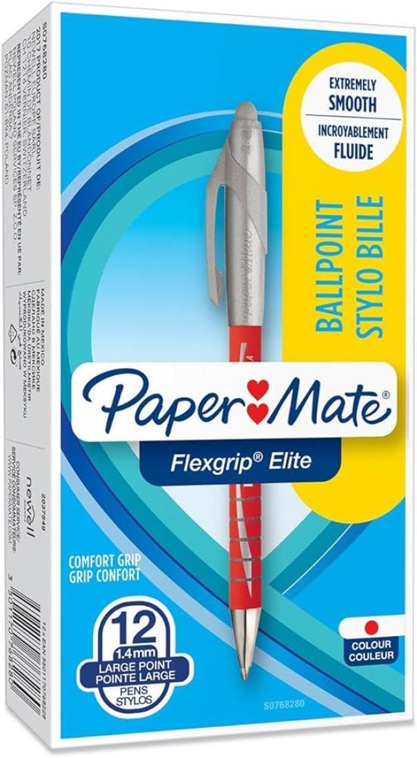 papermate-flexgrip-elite-druck-kugelschreiber-1-4-mm-12-st-ck-schwarz image 6