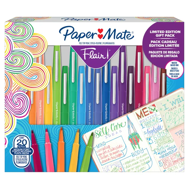 paper-mate-flair-filzstifte-0-7-mm-20-st-ck-geschenkset-verschiedene-farben image 1