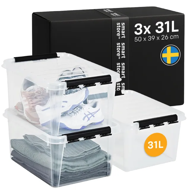 smartstore-classic-aufbewahrungsbox-mit-deckel-31l-50x39x26-cm-3er-set image 1