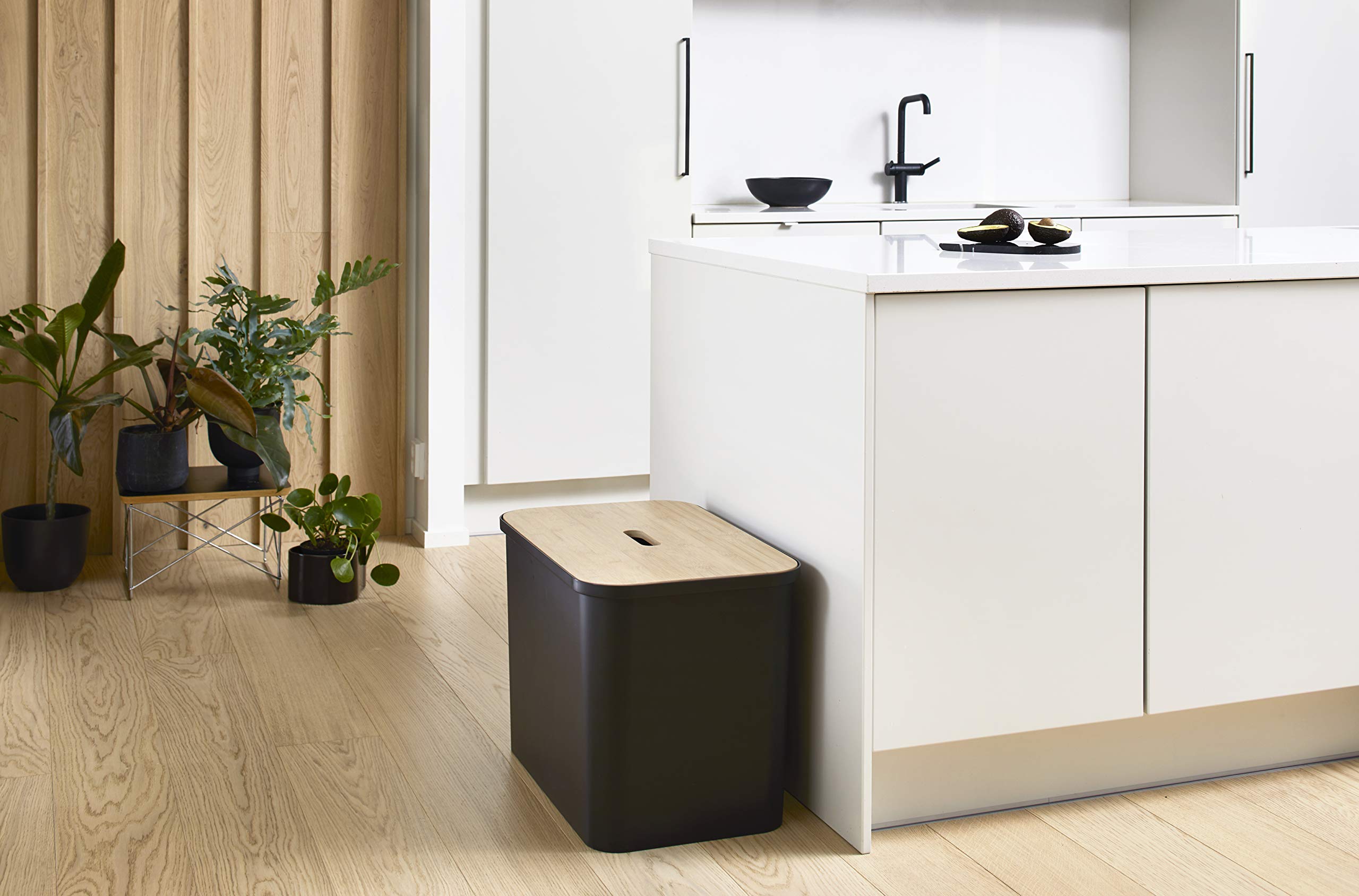 smartstore-collect-76l-recycling-m-lleimer-schwarz-mit-bambusdeckel image 6