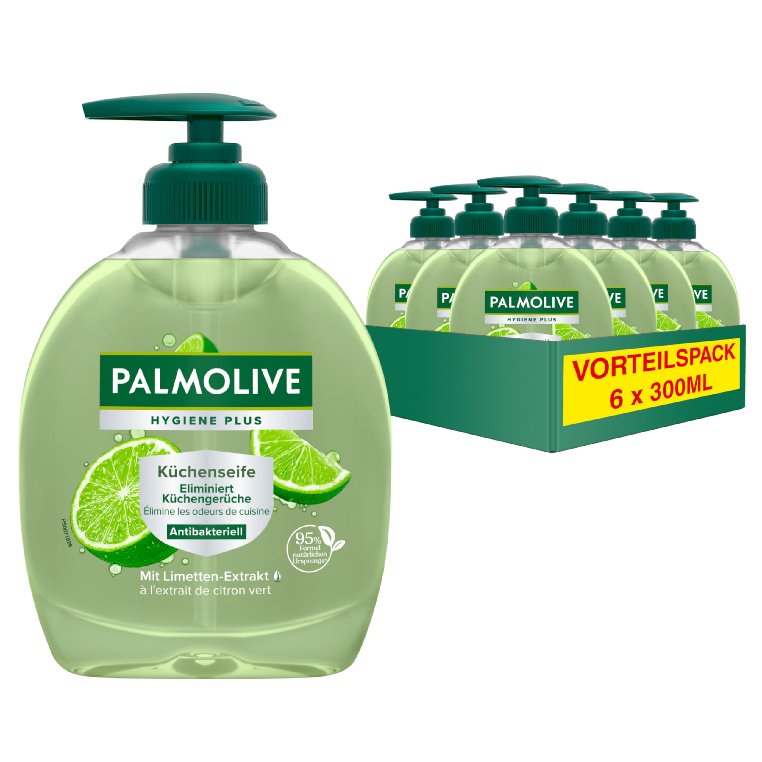 palmolive-hygiene-plus-kitchen-fl-ssigseife-limette-12x-300-ml image 1