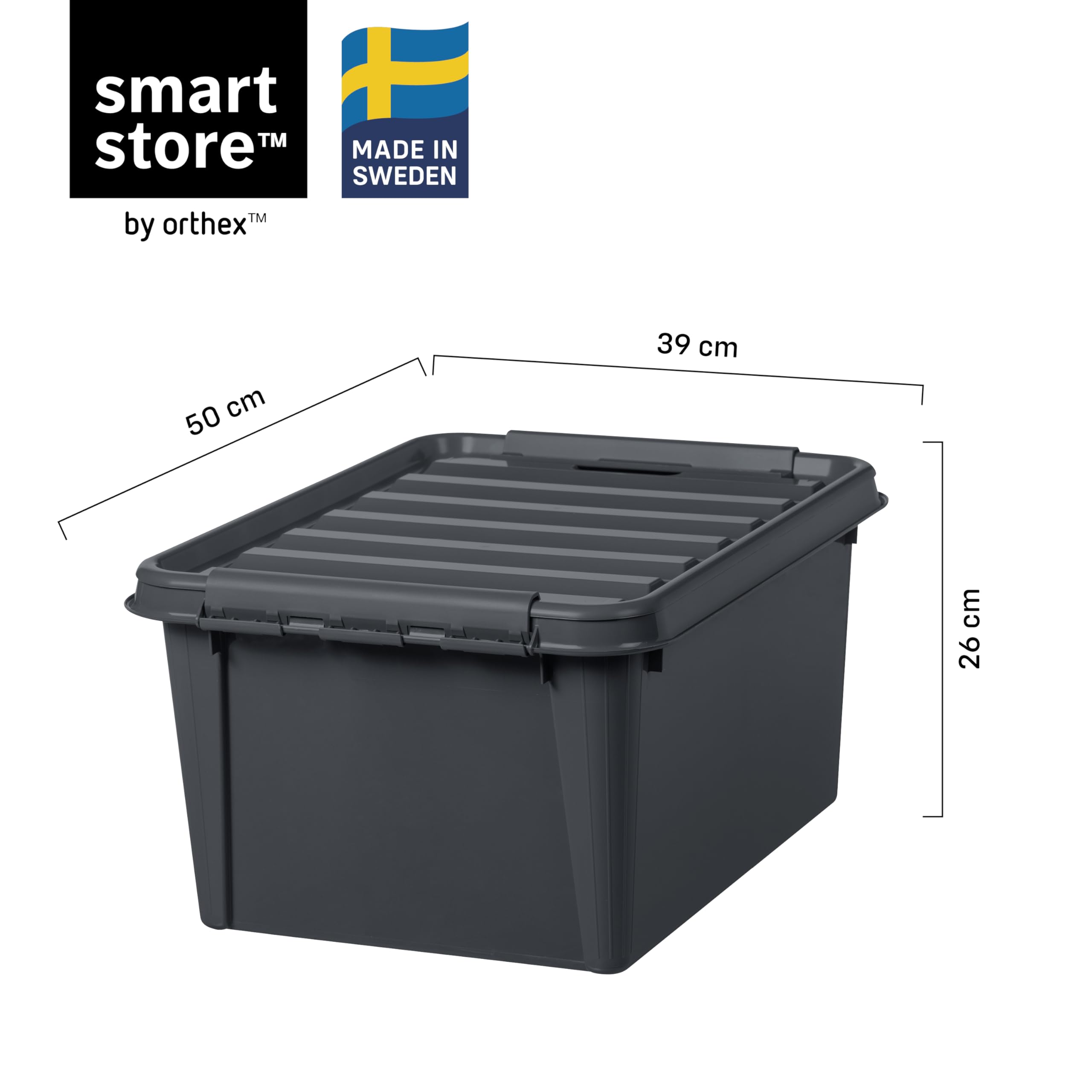 smartstore-recycled-31-l-aufbewahrungsbox-6er-set-grau-50x39x26-cm image 2