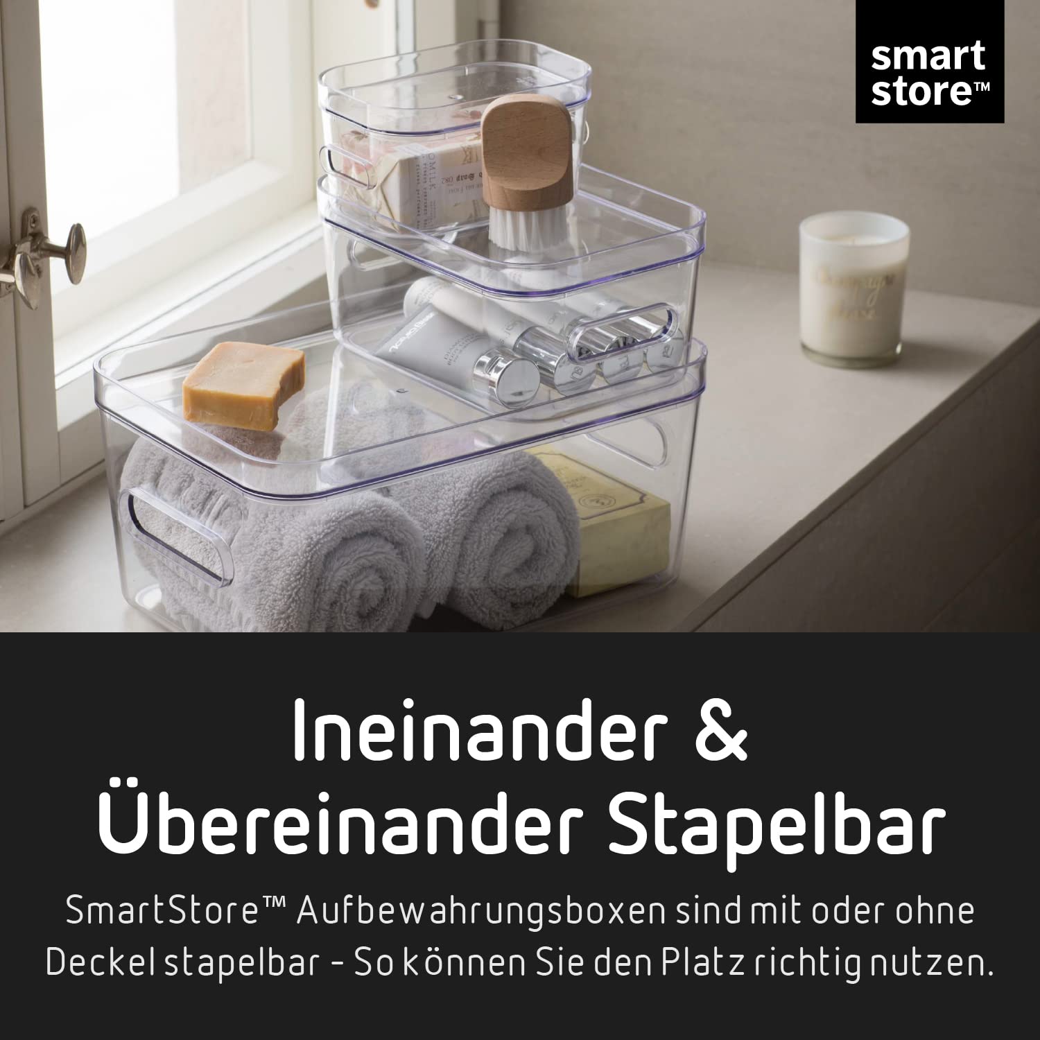 smartstore-compact-clear-4er-set-aufbewahrungsbox-mit-deckel-1x-m-1x-s-2x-xs image 3