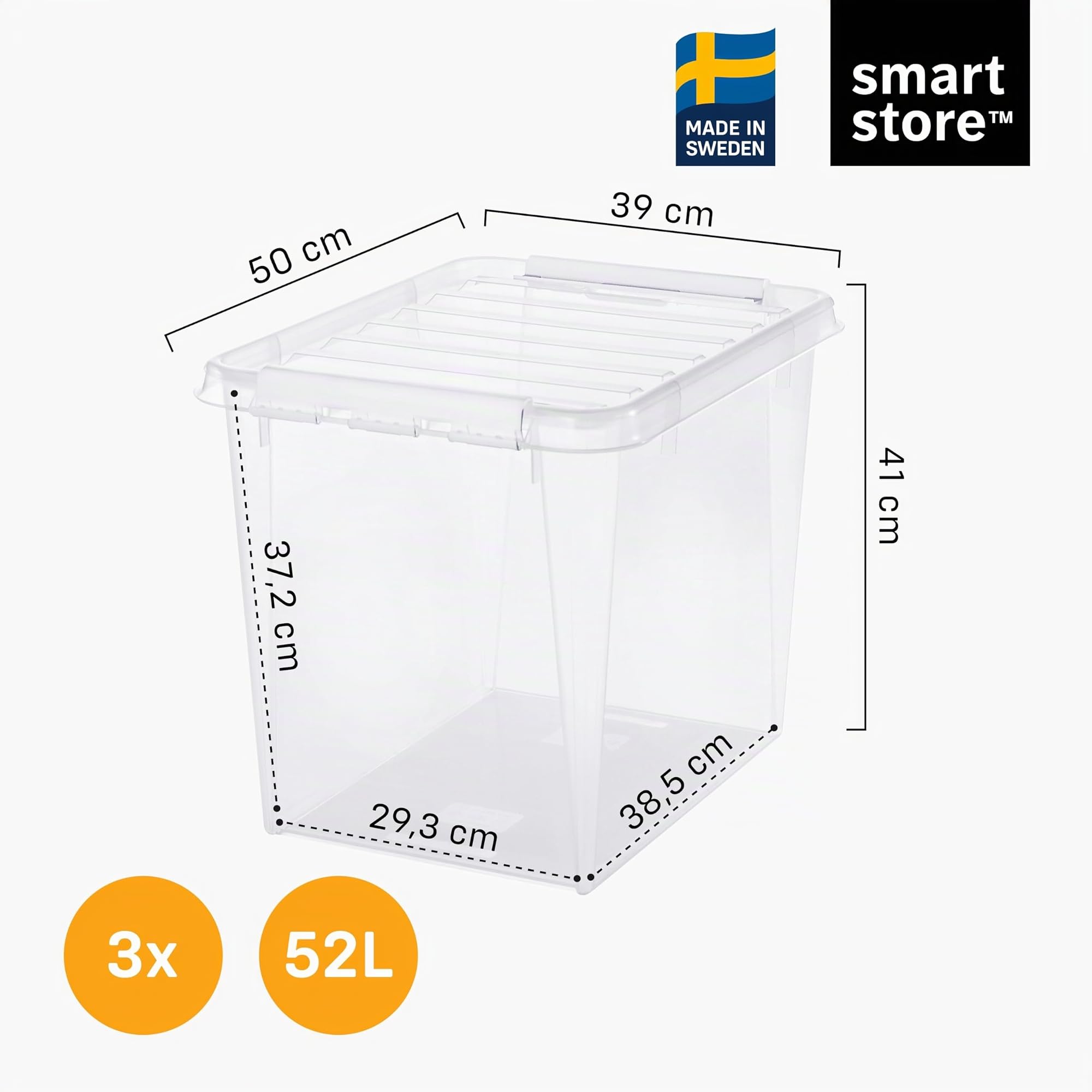 smartstore-classic-52l-aufbewahrungsbox-transparent-50x39x41cm-3er-set image 2