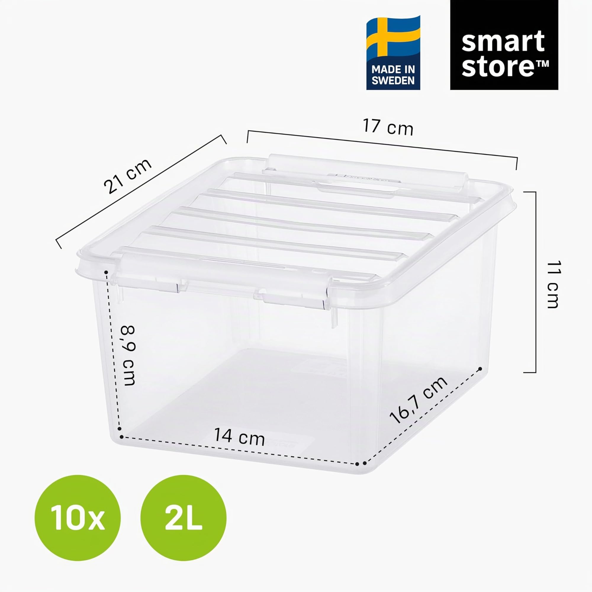 smartstore-classic-2l-aufbewahrungsbox-mit-deckel-21x17x11cm-10er-set image 2