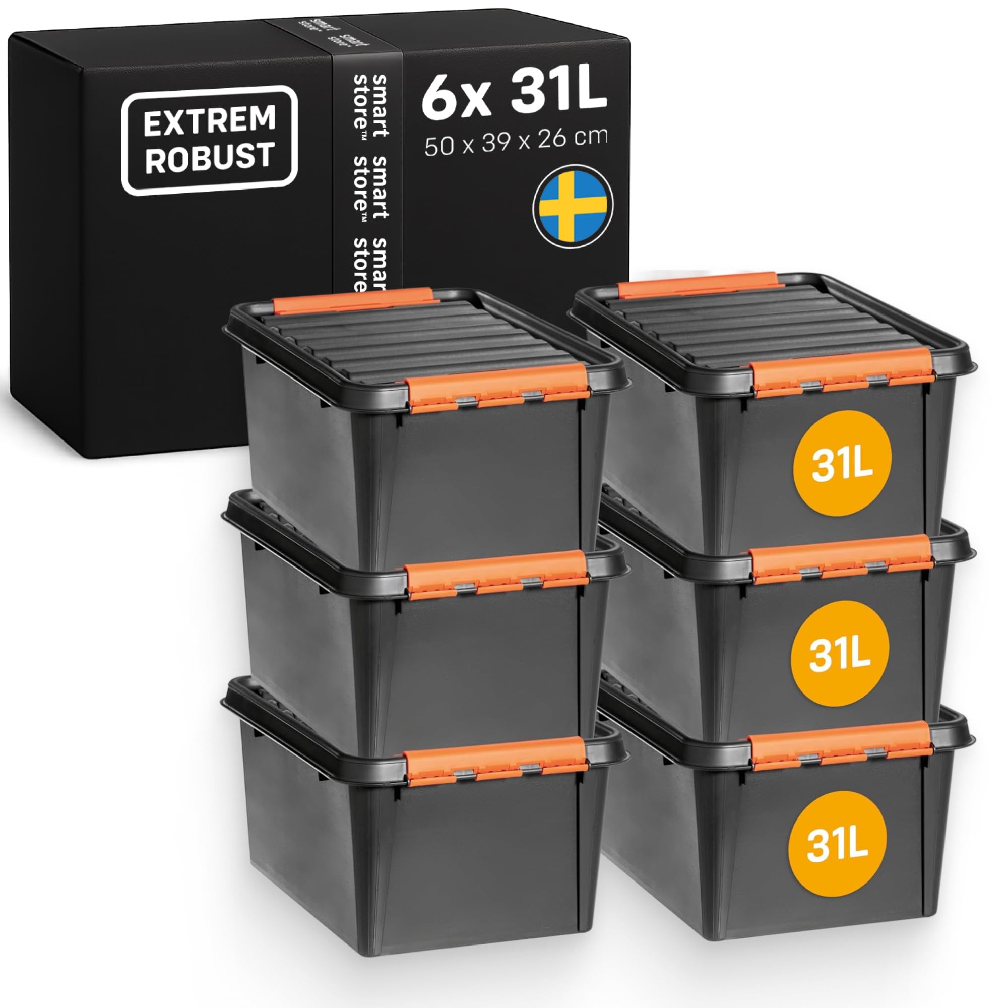 smartstore-pro-aufbewahrungsbox-mit-deckel-31-l-6er-set-50x39x26-cm image 1