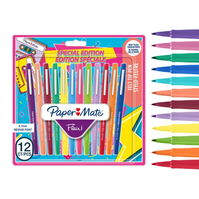 paper-mate-flair-filzstifte-retrofarben-0-7-mm-12-st-ck image 1