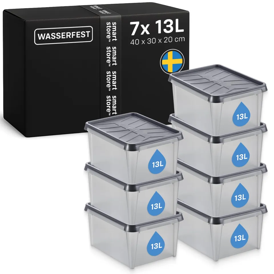 smartstore-pro-aufbewahrungsbox-mit-deckel-13l-7er-set-40x30x20cm-ip64 image 1