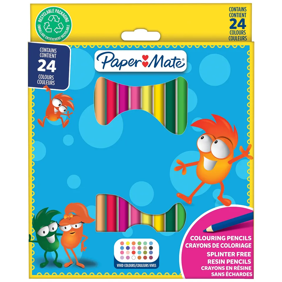 paper-mate-buntstifte-f-r-kinder-24-st-ck-angespitzt image 1
