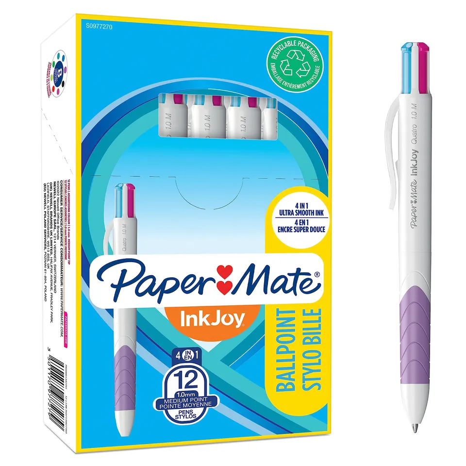 paper-mate-inkjoy-quatro-4-farben-kugelschreiber-1-0-mm-12-st-ck image 1