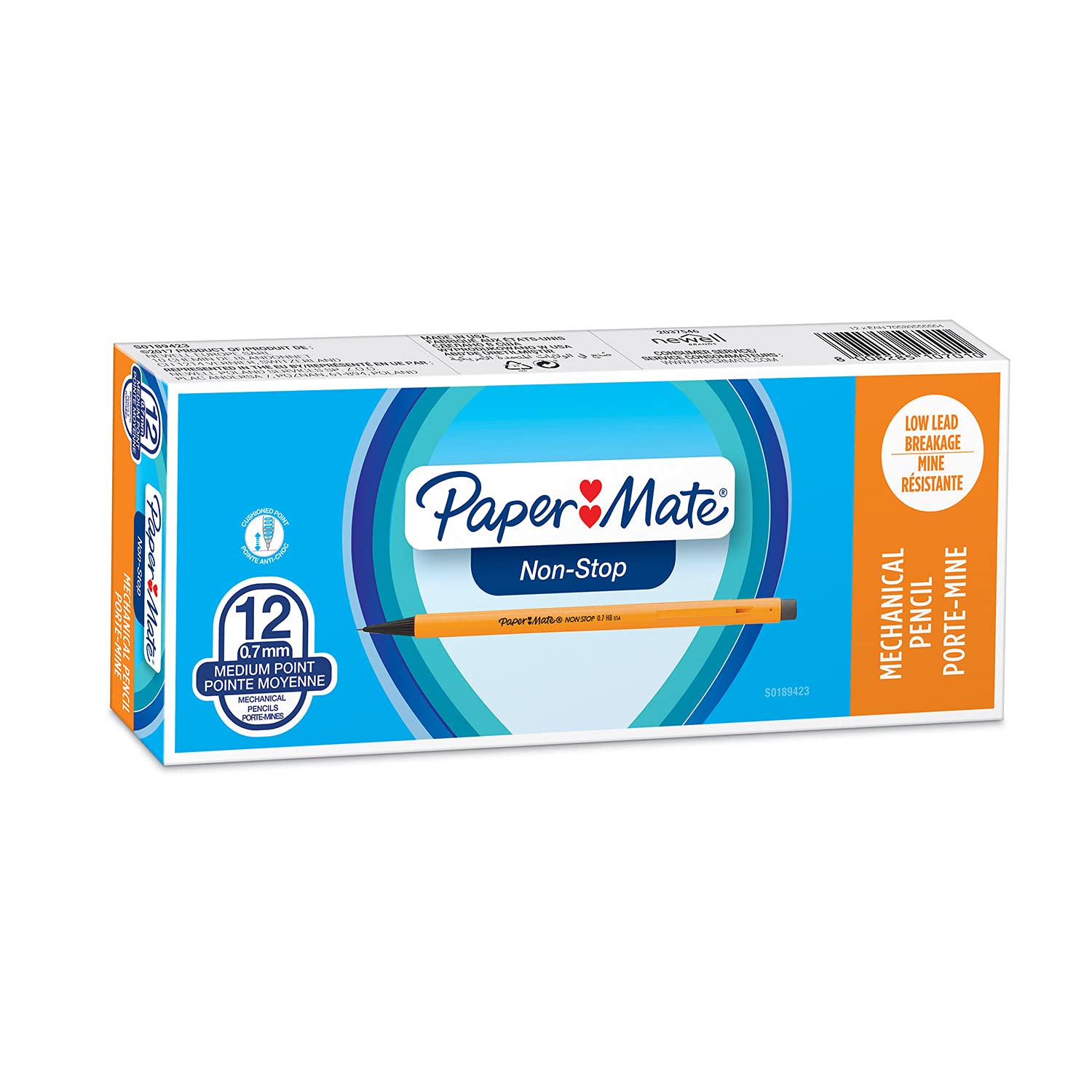 paper-mate-non-stop-druckbleistift-0-7-mm-hb-gelb-12-st-ck image 7