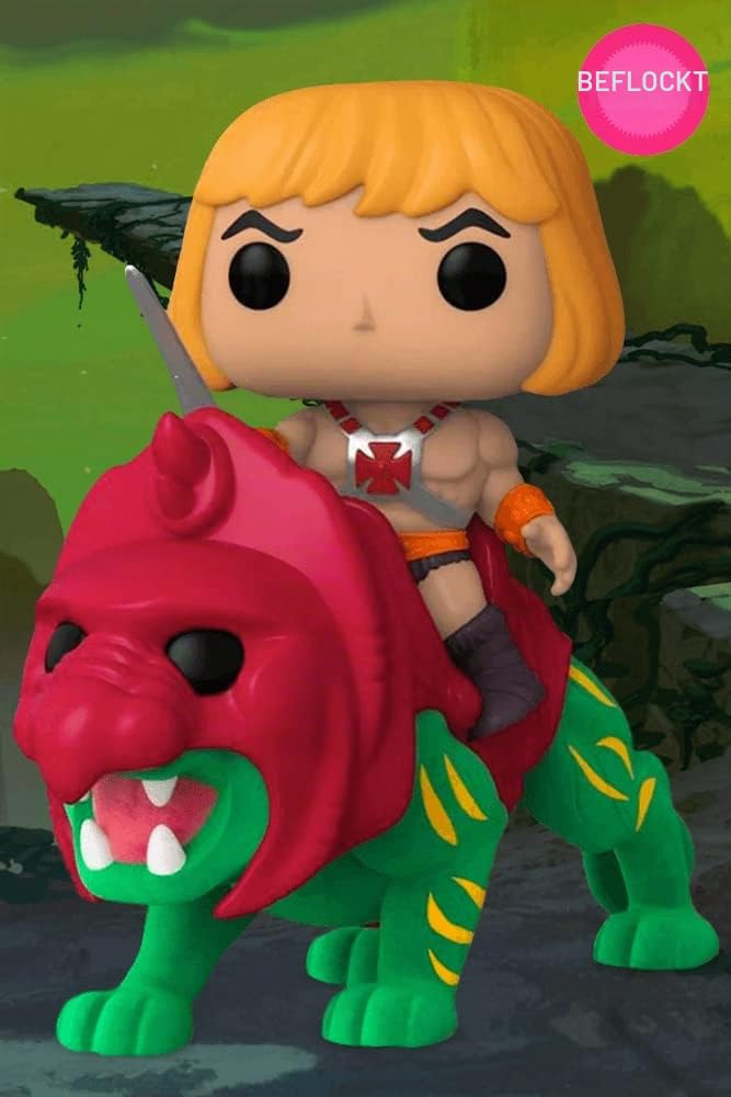 masters-of-the-universe-funko-pop-ride-deluxe-he-man-on-battle-cat-beflockt-viny image 2