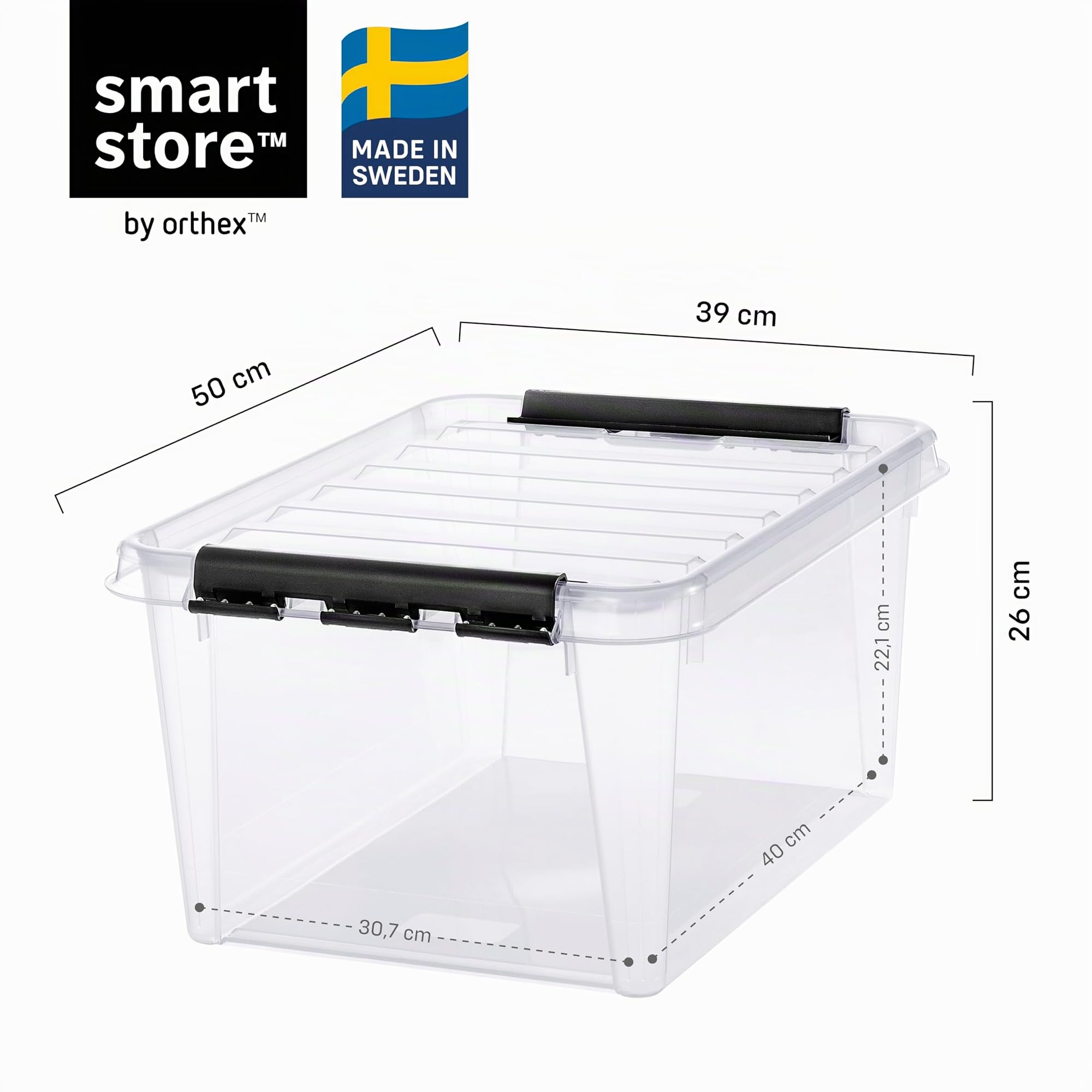 smartstore-classic-aufbewahrungsbox-31-l-transparent-4er-pack-50x39x26-cm image 2