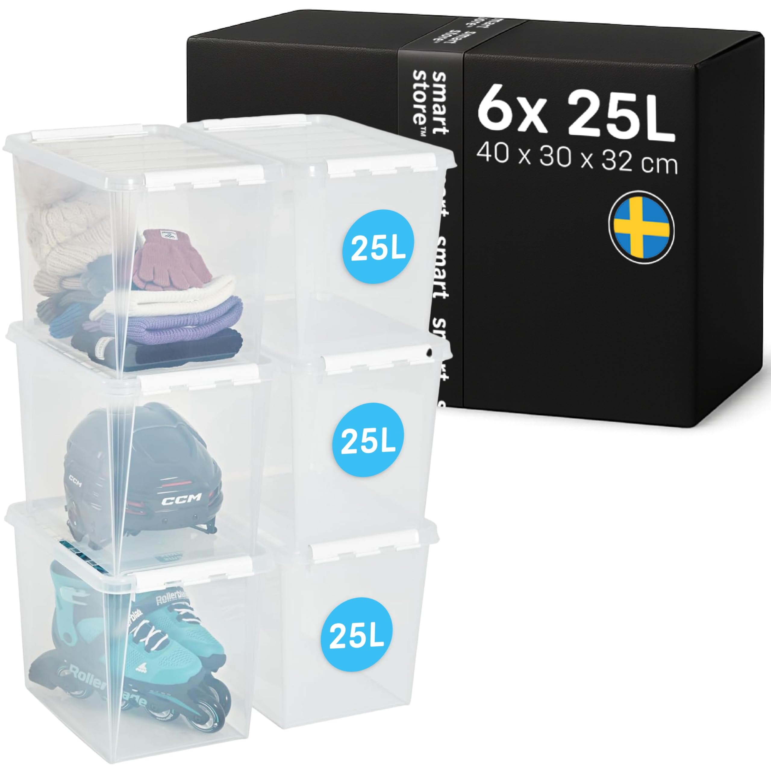 smartstore-classic-25l-aufbewahrungsbox-mit-deckel-40x30x32cm-6er-set image 1