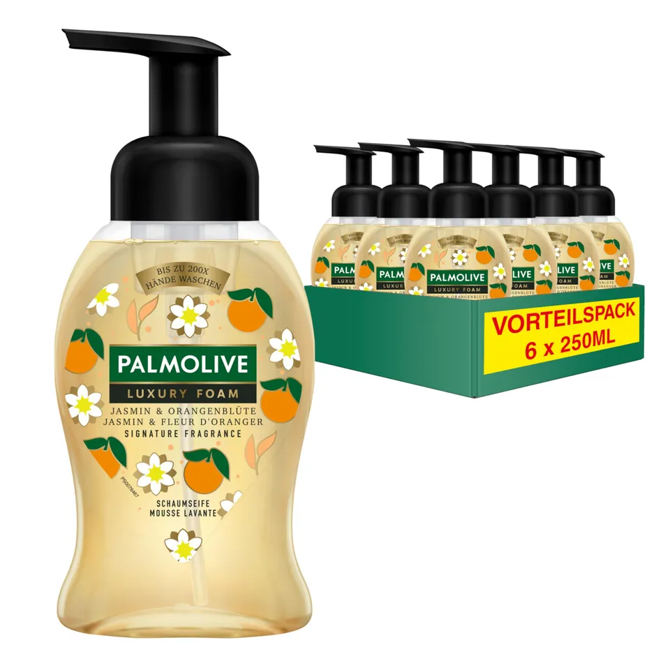 palmolive-luxury-foam-jasmin-orangenbl-ten-schaumseife-6-x-250-ml image 1