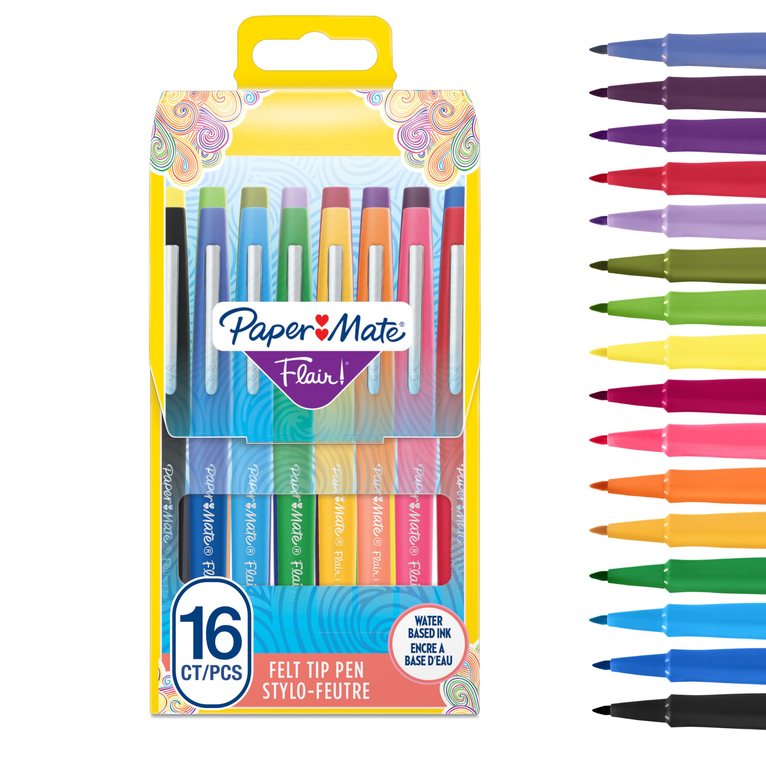 paper-mate-flair-filzstifte-mittlere-spitze-0-7-mm-16-farben image 1