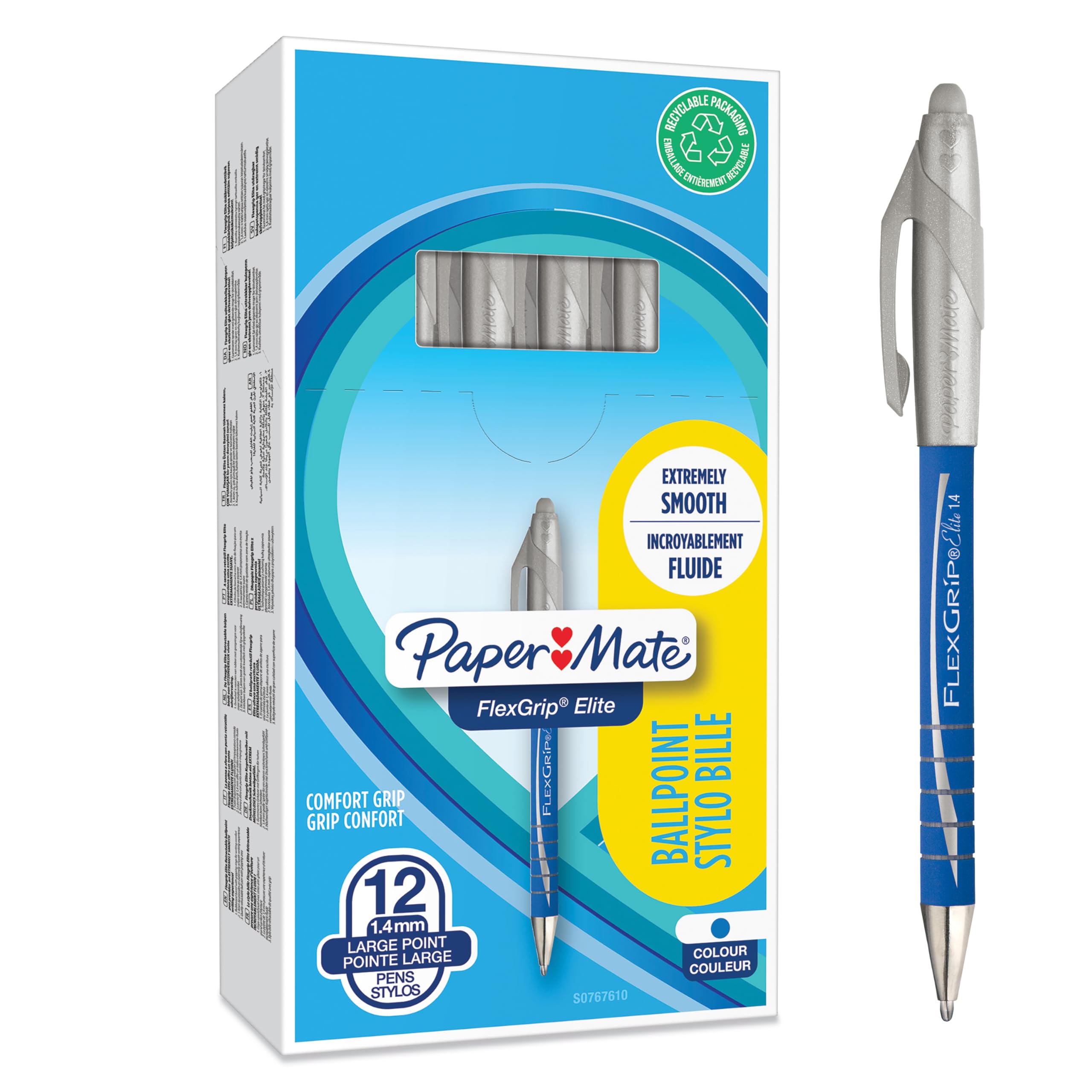 papermate-flexgrip-elite-druck-kugelschreiber-1-4-mm-12-st-ck-schwarz image 7