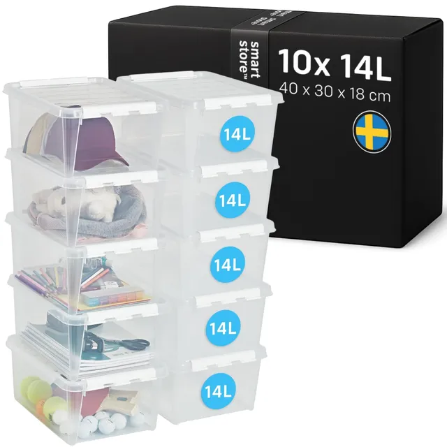 smartstore-classic-14l-aufbewahrungsbox-mit-deckel-40x30x18cm-10er-set image 1
